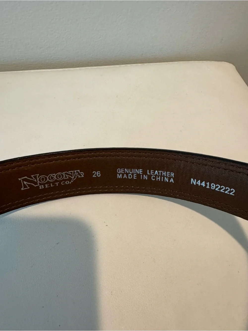 Nocona Belt Co. Leather Brown Camouflage Belt Size 26